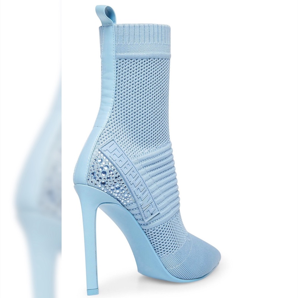 Steve Madden Light Blue Knit Ankle Boots 👢 - Picture 2 of 6